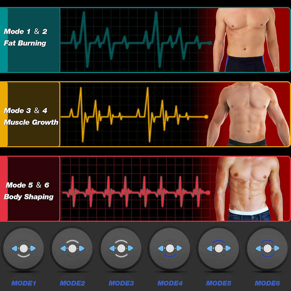 EMS Abdominal Belt Electrostimulation ABS Muscle Stimulator.