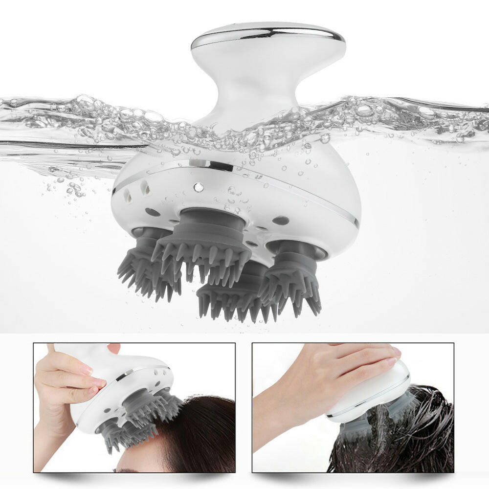 Head Massager 4-Claw Kneading Vibration Rechargeable Waterproof Head Massager.