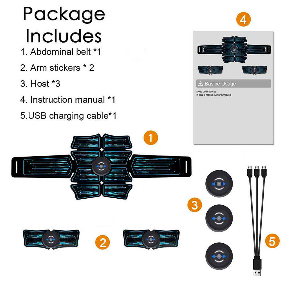 EMS Abdominal Belt Electrostimulation ABS Muscle Stimulator.