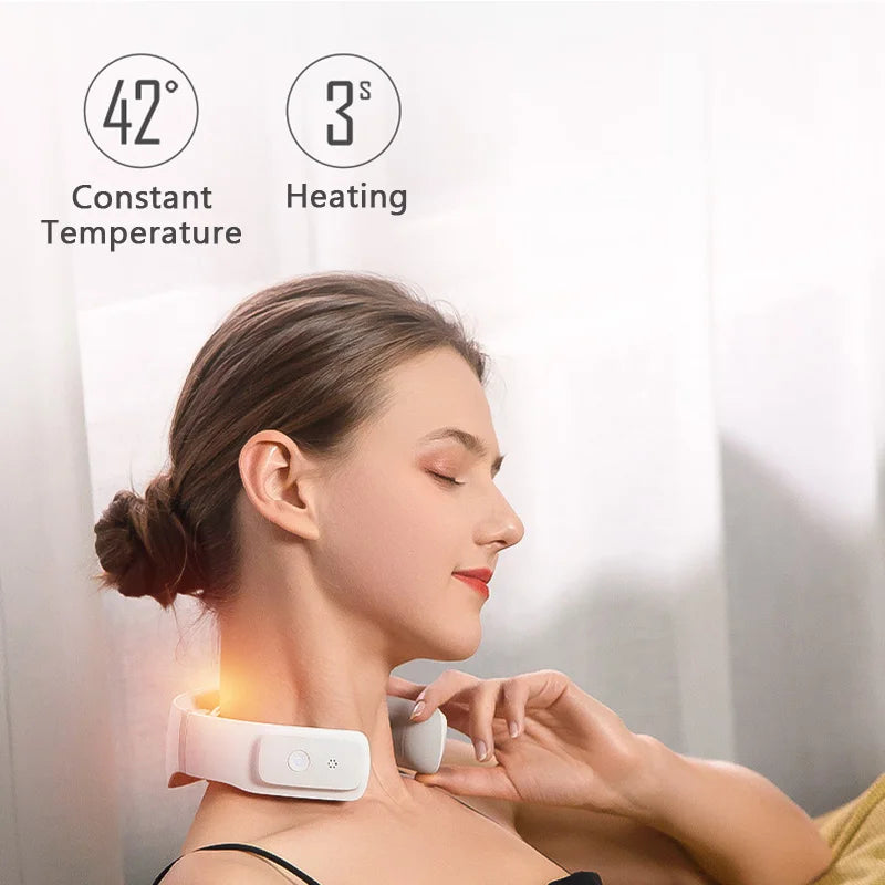 Youpin Jeeback G3 Electric Wireless Neck Massager TENS Pulse Relieve Neck Pain 4 Head Vibrator Heating Cervical Massage Tools.